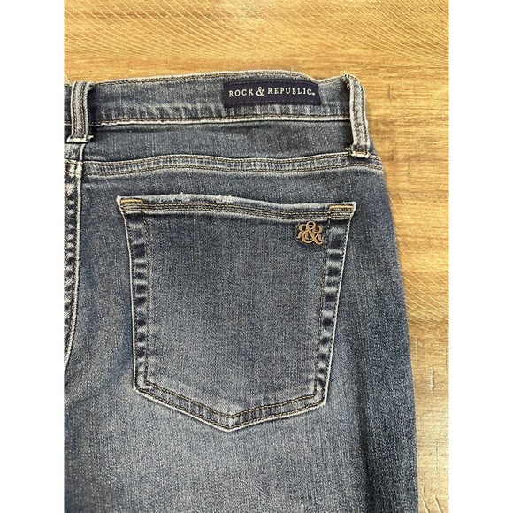 Rock & Republic Denim RX Fixx Skinny Jeans Womens Size 14 Stretch Blue Mid Rise - Picture 12 of 16